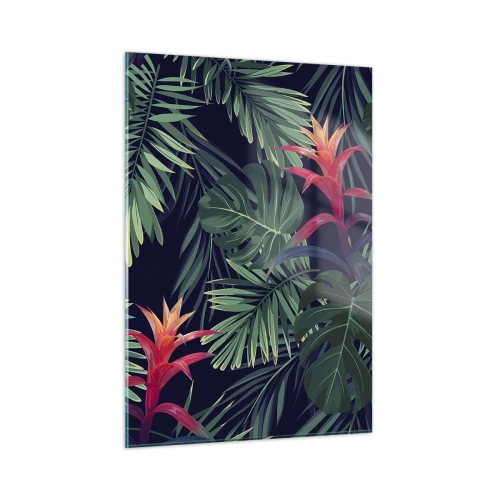 Billede på glas - Brænd i grønt - 50x70 cm