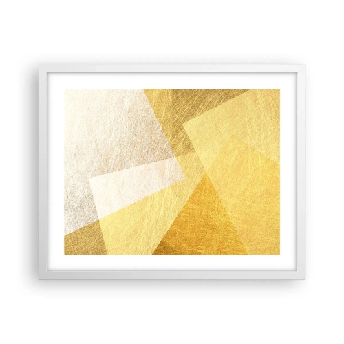 Plakat i hvid ramme - Geometriens vejr - 50x40 cm