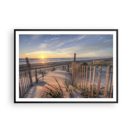 Plakat i sort ramme - Vindens blænding og skygge - 100x70 cm
