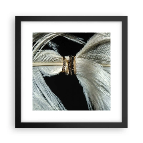 Plakat i sort ramme - ...og jeg vil ikke forlade dig... - 30x30 cm