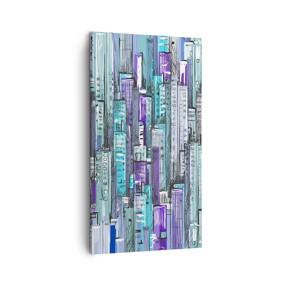 Lærredstryk - Billede på lærred - Blå fra himlen - 45x80 cm