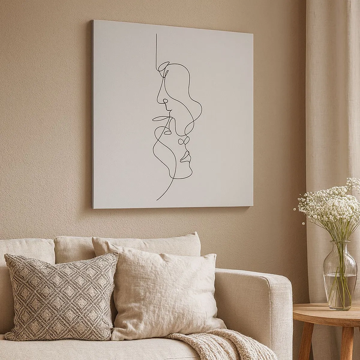 Lærredstryk - Billede på lærred - Gløderne af glubende begær - 30x30 cm