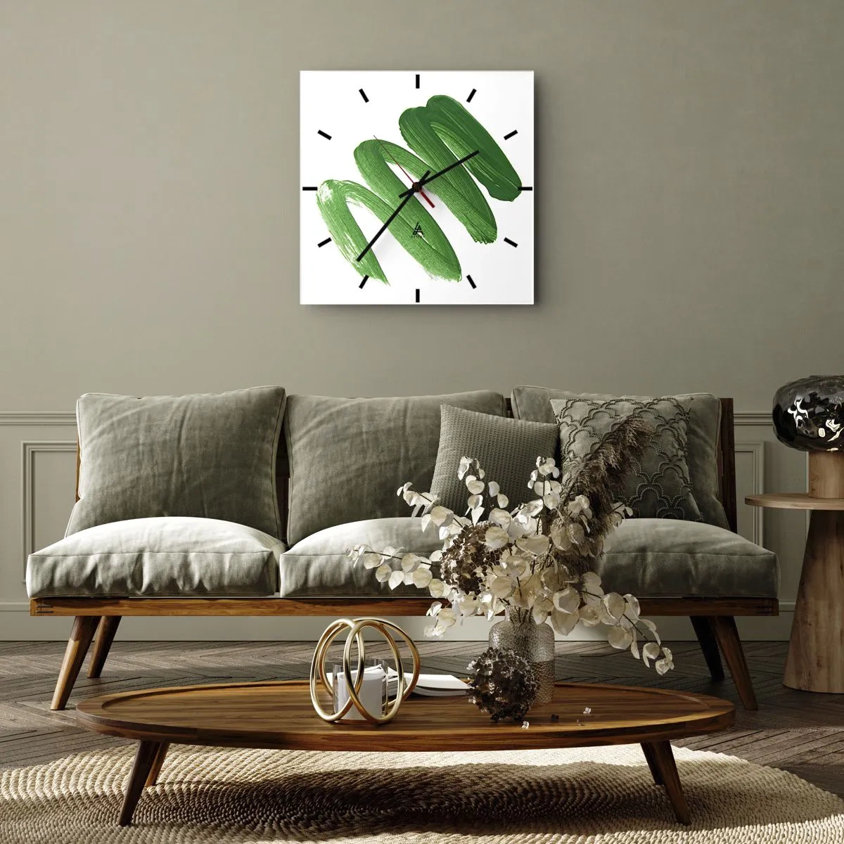 Vægur, Uret - En grøn vittighed - 40x40 cm