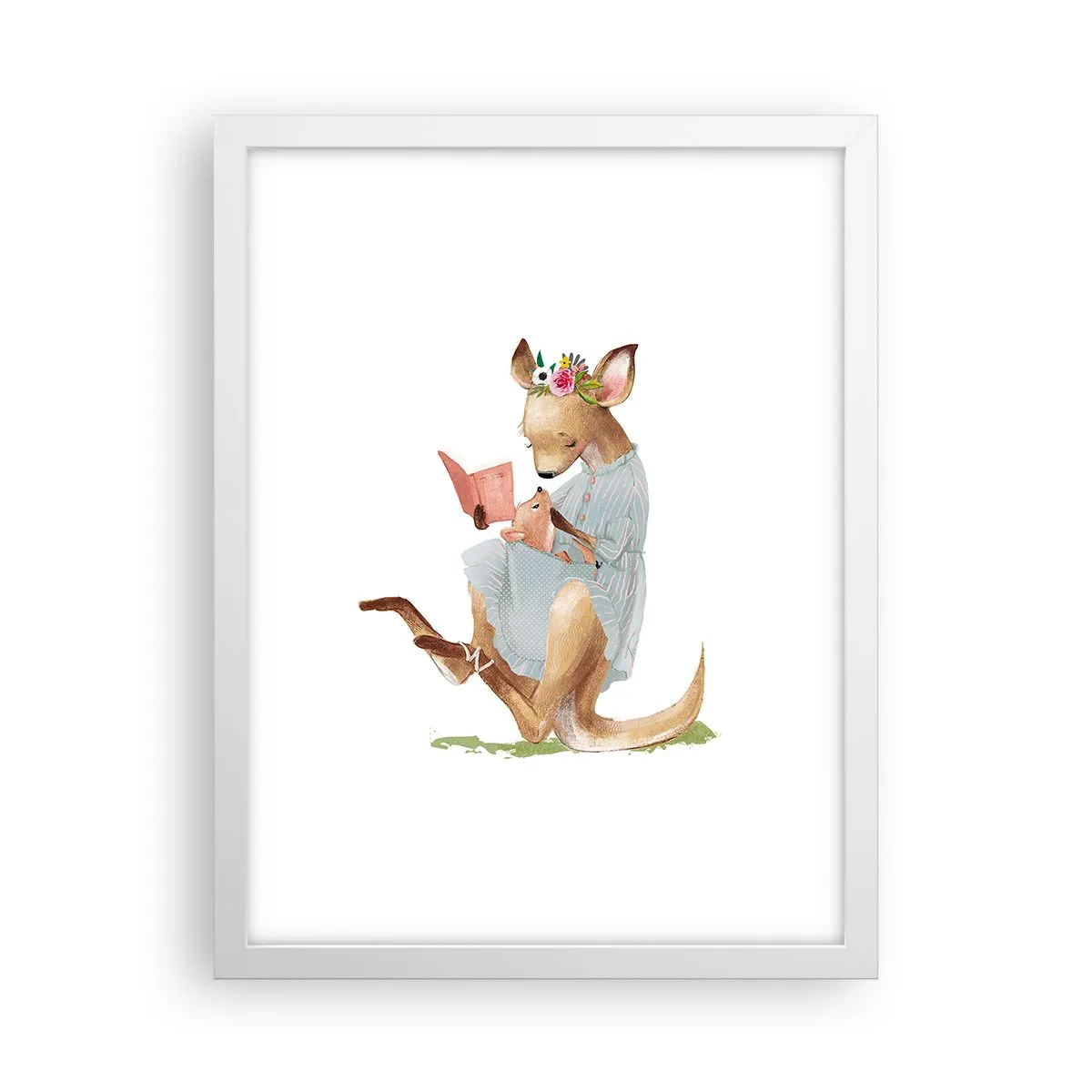 Plakat i hvid ramme - Læs for mig, mor - 30x40 cm