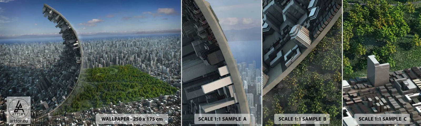 Fototapet Prøve Standard Eco - Naturen er evig - Abstraktion, Arkitektur, Design - 100x30 cm