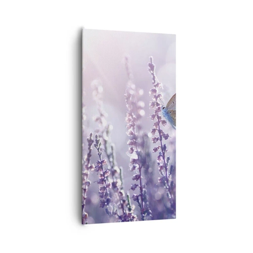 Lærredstryk - Billede på lærred - Sommerfuglekys - 65x120 cm