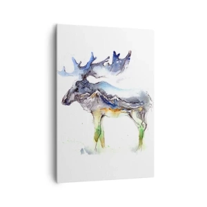 Lærredstryk - Billede på lærred - Helten i en vinterfortælling - 70x100 cm