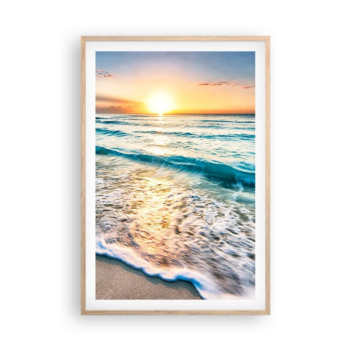 Plakat i ramme af lyst egetræ - Et synspunkt, der er værd at have - 61x91 cm