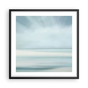 Plakat i sort ramme - Fred hele vejen til horisonten - 50x50 cm