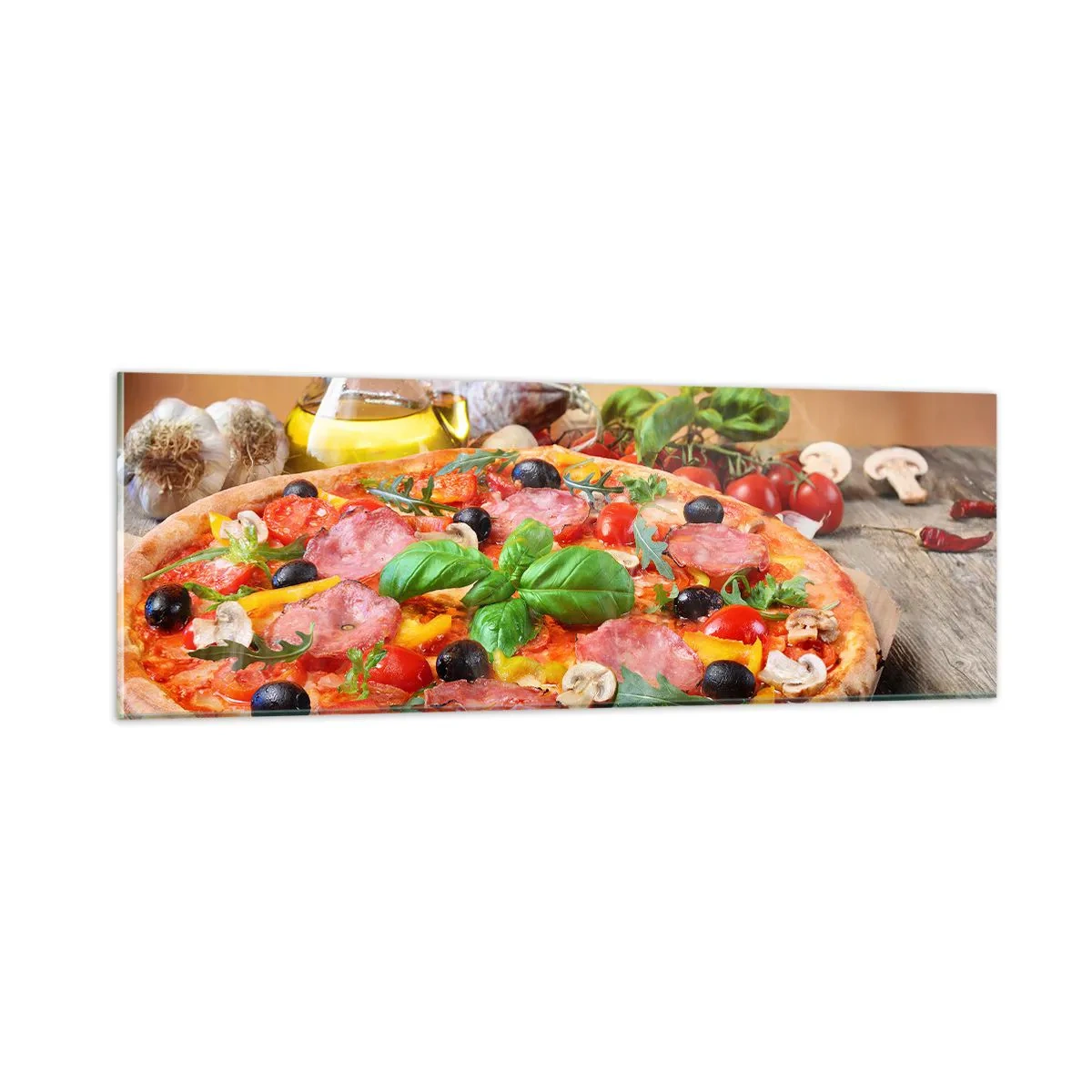 Billede på glas - Med en ægte italiensk smag - 90x30 cm