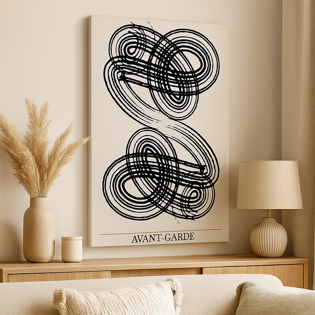 Lærredstryk - Billede på lærred - Det kom ud spontant - 50x70 cm