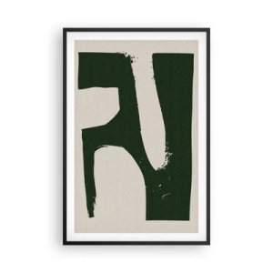 Plakat i sort ramme - Bugter af hvidt - 61x91 cm