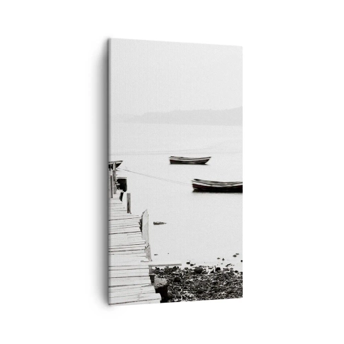 Lærredstryk - Billede på lærred - Over stille og klart vand - 45x80 cm
