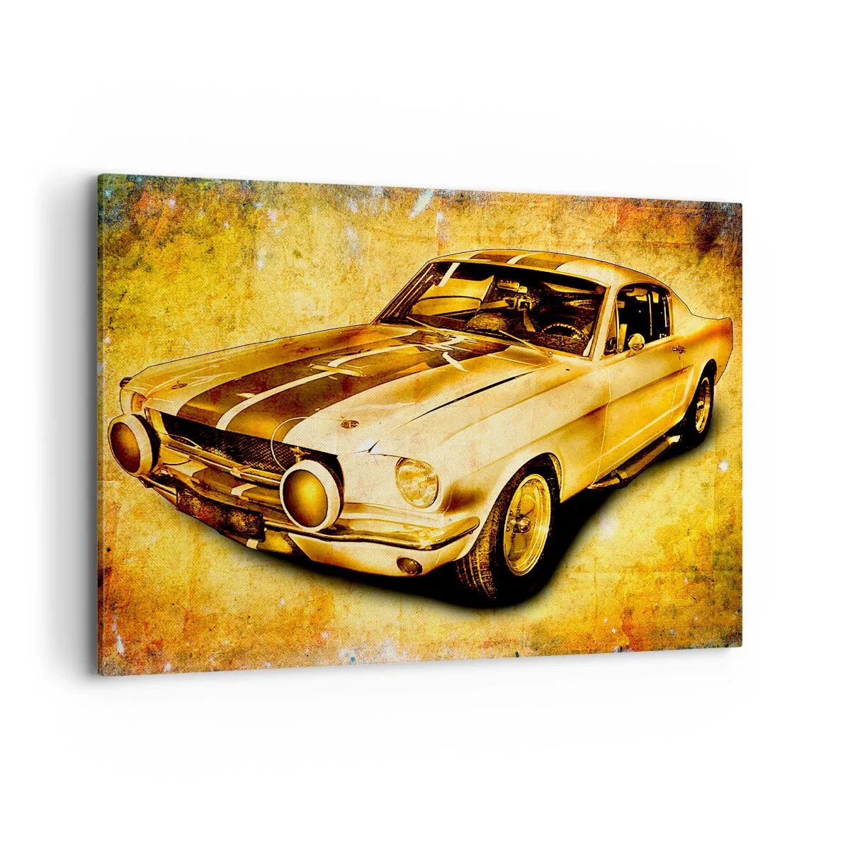 Lærredstryk - Billede på lærred - De skøre 1970'ere. - 100x70 cm