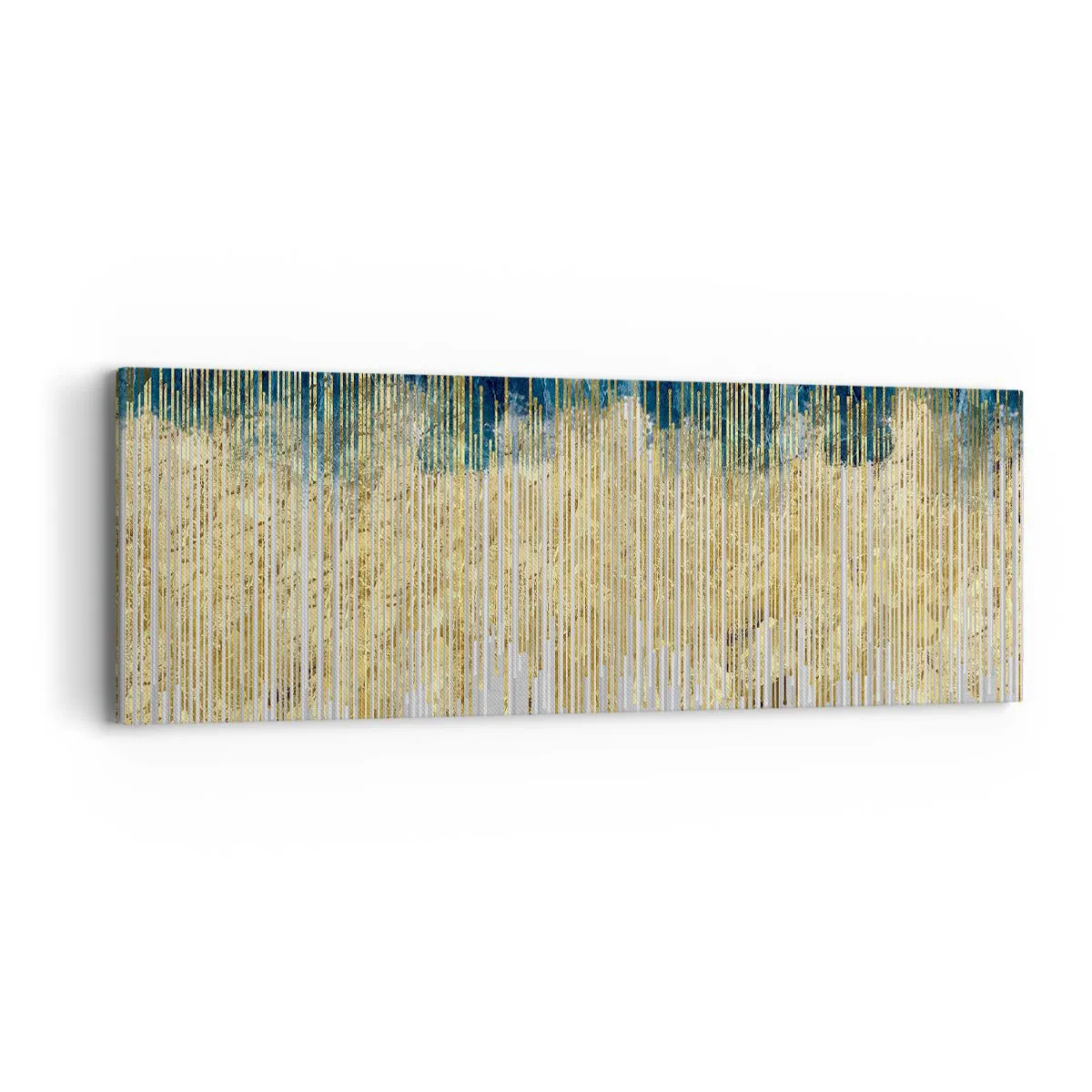 Lærredstryk - Billede på lærred - Forgyldt grænse - 90x30 cm