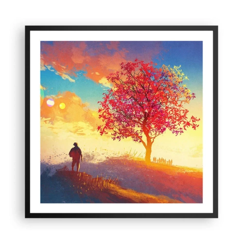 Plakat i sort ramme - Pilgrim på bestemmelsesstedet - 60x60 cm