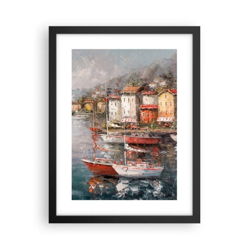 Plakat i sort ramme - Romantisk paradis - 30x40 cm