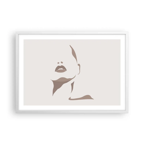 Plakat i hvid ramme - Skabt af lys og skygge - 70x50 cm