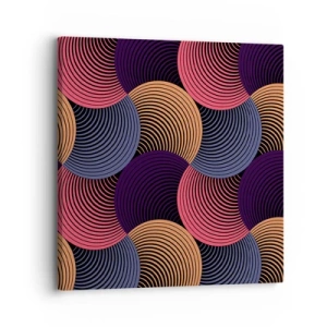Lærredstryk - Billede på lærred - I en cirkulær rytme - 30x30 cm