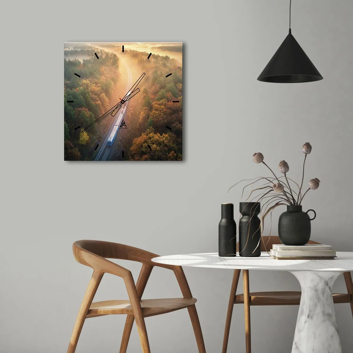 Vægur, Uret - Efterårsrejse - 30x30 cm