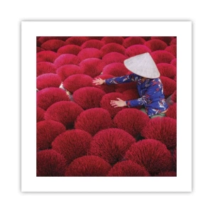 Plakat - I en rismark - 40x40 cm