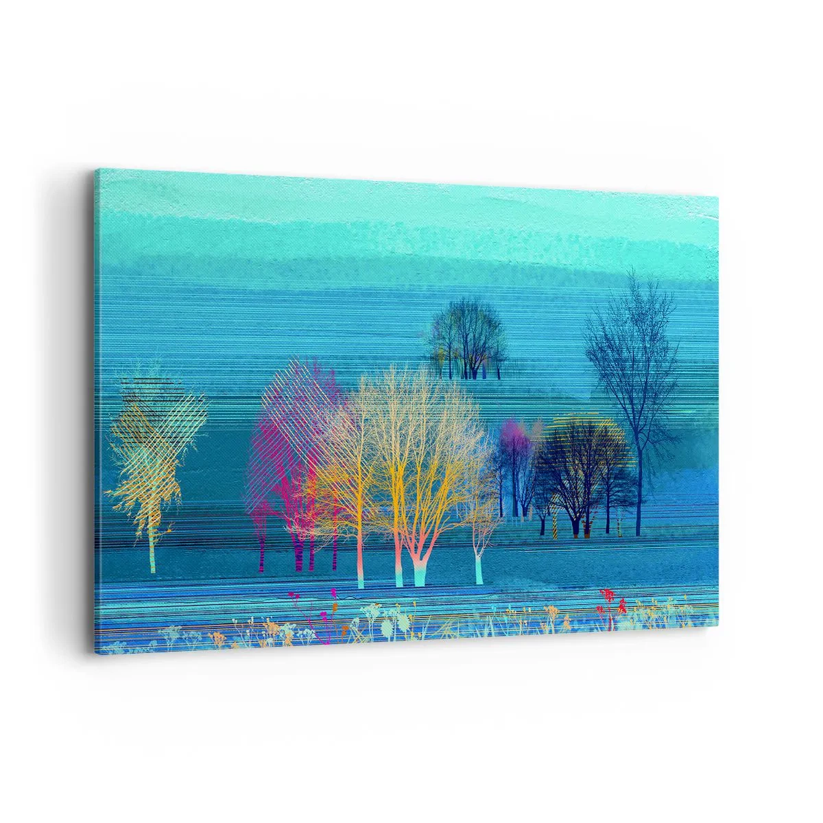 Lærredstryk - Billede på lærred - Et vidtstrakt landskab - 120x80 cm