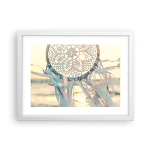 Plakat i hvid ramme - Totem med blonder - 40x30 cm