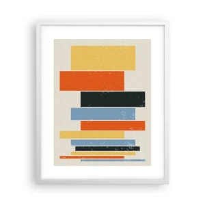 Plakat i hvid ramme - Optagelse af musik - 40x50 cm