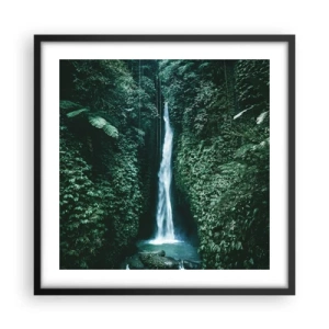 Plakat i sort ramme - Tropisk spa - 50x50 cm