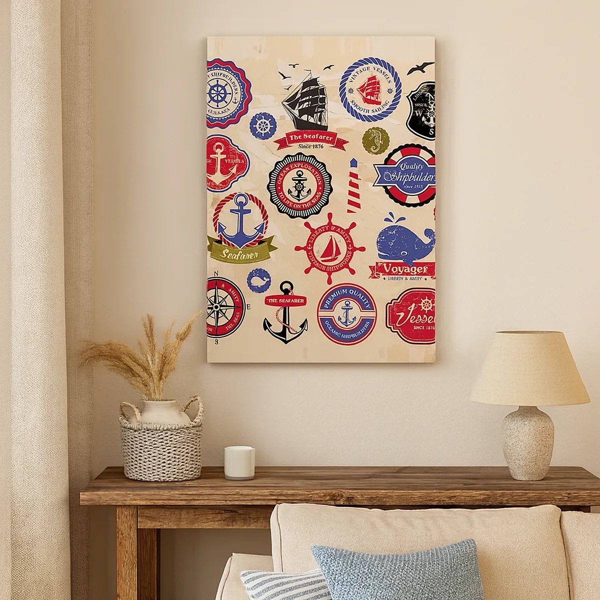 Lærredstryk - Billede på lærred - Sejlsportsbroderskab - 50x70 cm