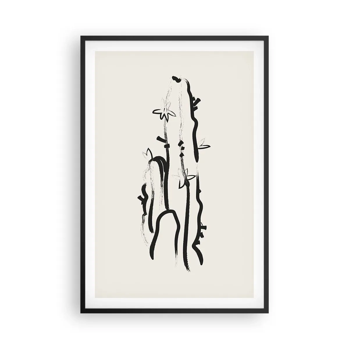 Plakat i sort ramme - Blomstrende urt - 61x91 cm