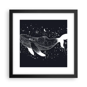 Plakat i sort ramme - I universets ocean - 30x30 cm
