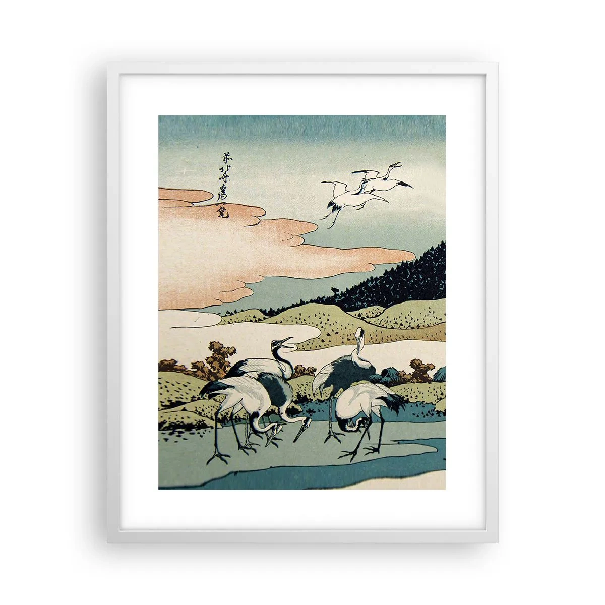 Plakat i hvid ramme - I japansk ånd - 40x50 cm