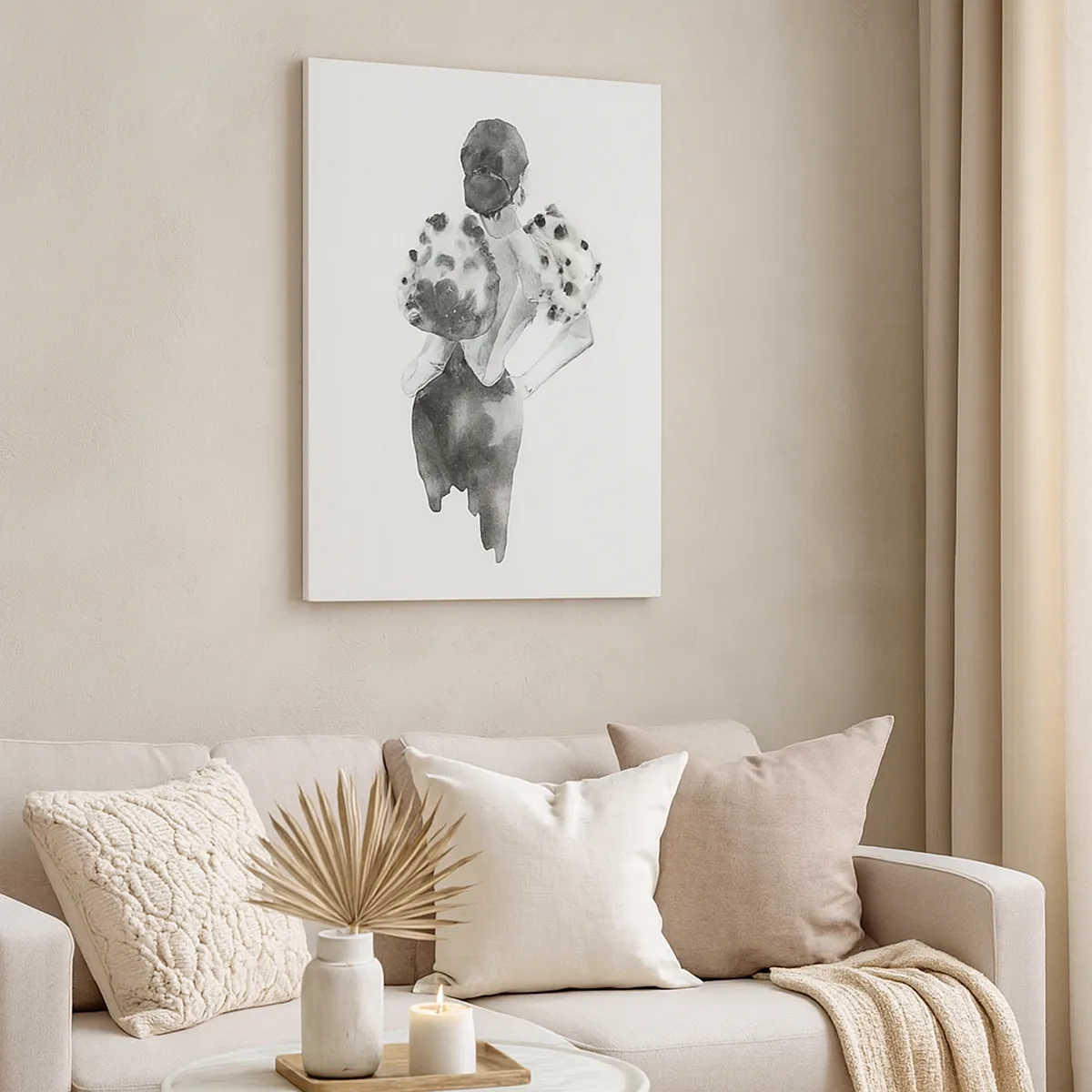 Lærredstryk - Billede på lærred - Den gik lige forbi - 50x70 cm