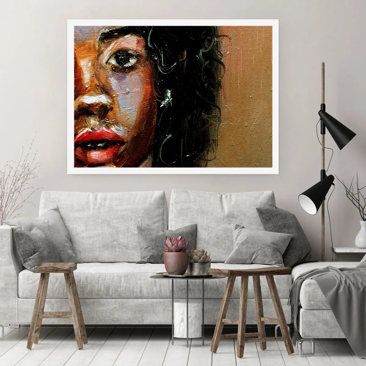 Plakat - Sort og glitter - 50x40 cm