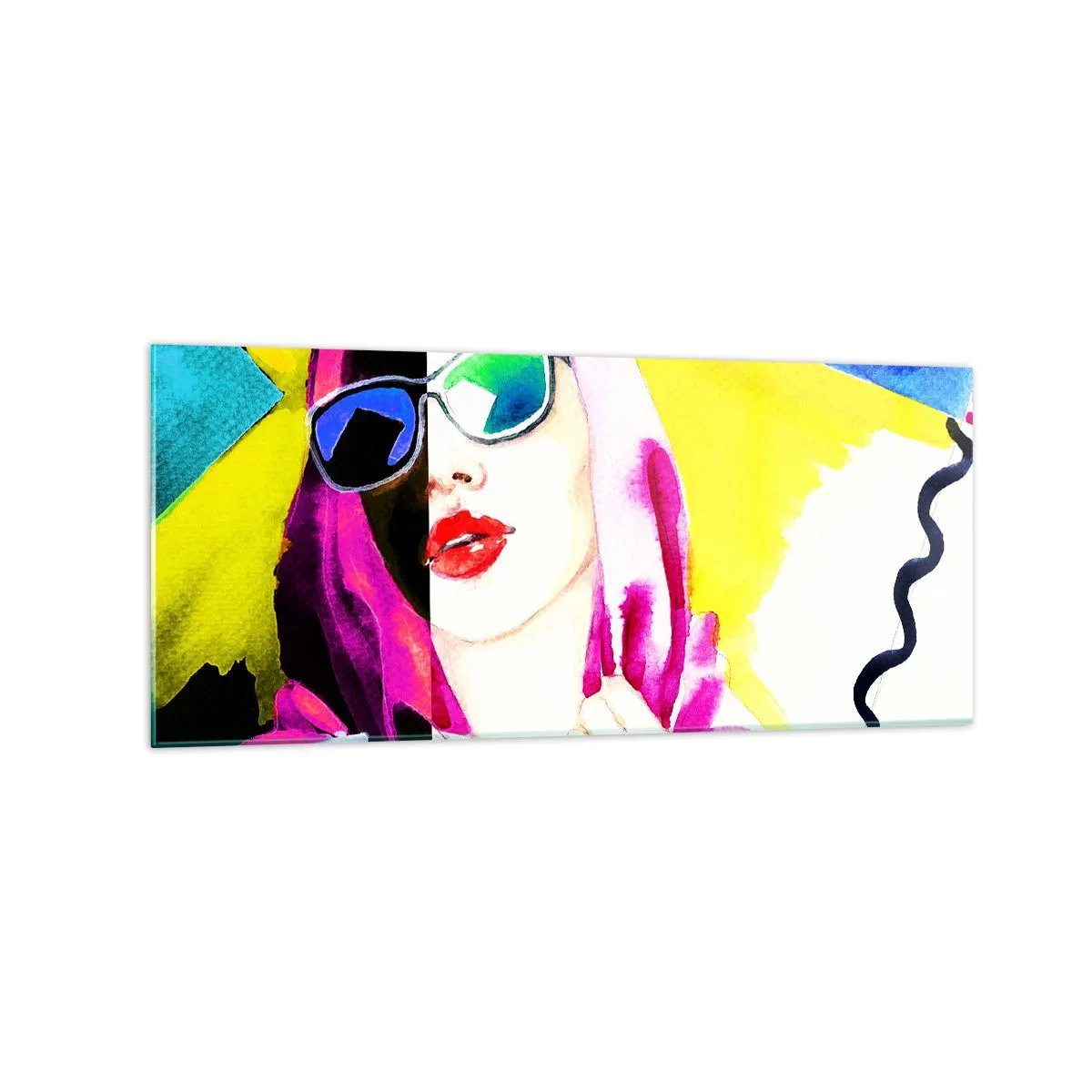 Billede på glas - Jeg er ikke hvid, og jeg er ikke sort - 120x50 cm