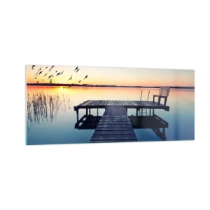 Billede på glas - Det var en god dag - 100x40 cm