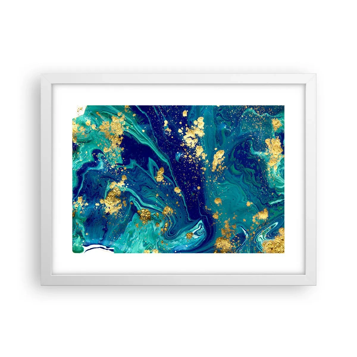 Plakat i hvid ramme - Solblade  - 40x30 cm