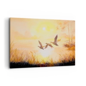 Lærredstryk - Billede på lærred - Starten på en lang rejse - 120x80 cm