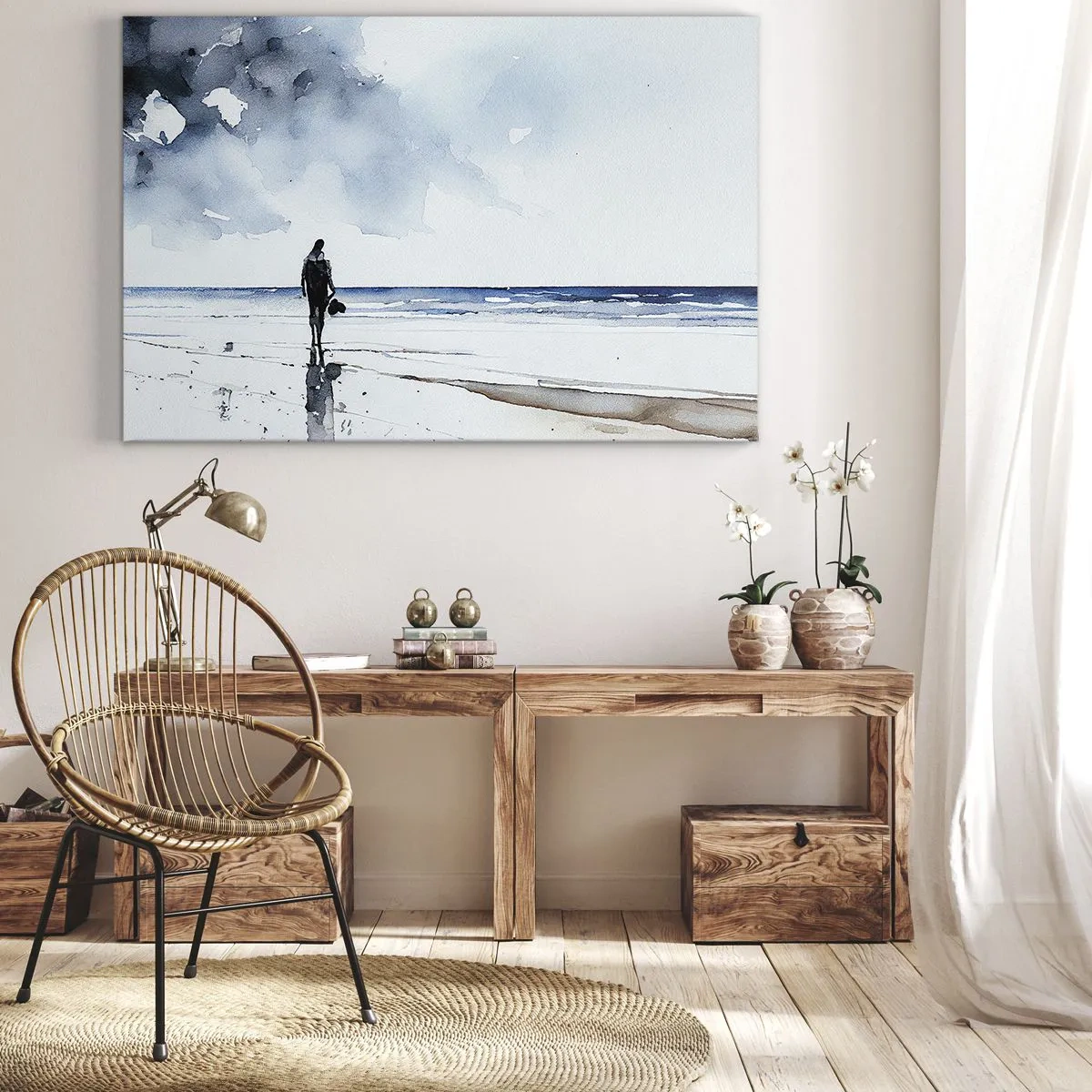 Lærredstryk - Billede på lærred - Samtale med havet - 120x80 cm