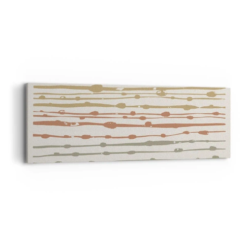 Lærredstryk - Billede på lærred - Musikalsk farvenotation - 90x30 cm