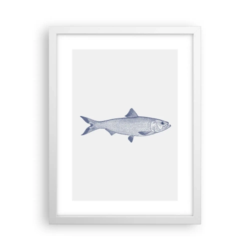 Plakat i hvid ramme - Hilsner fra de nordlige have - 30x40 cm