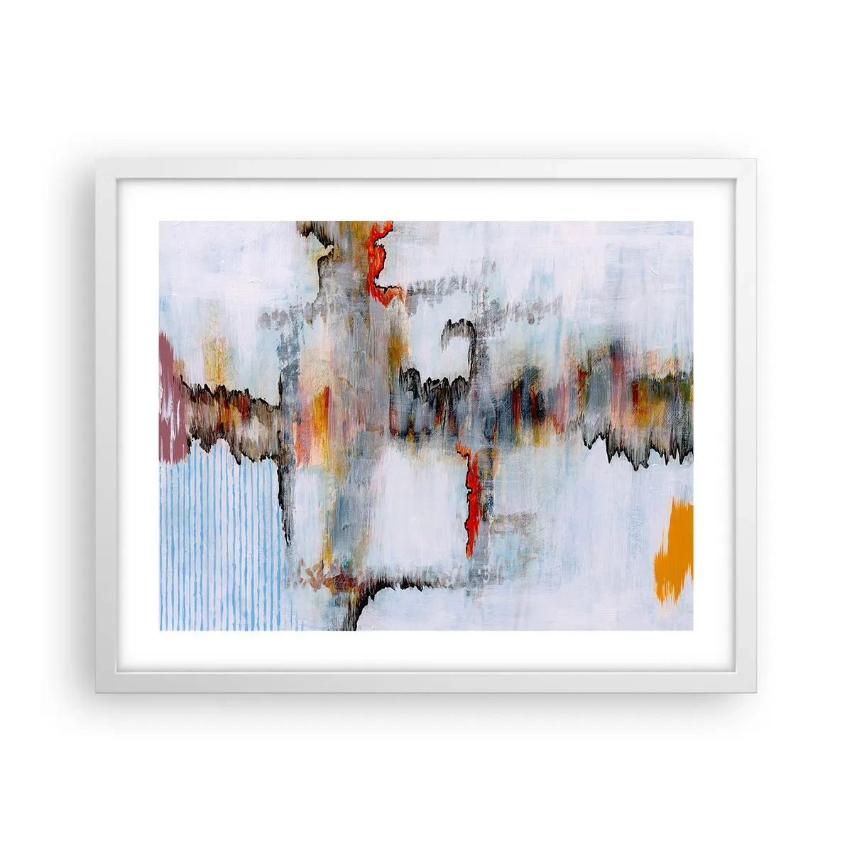 Plakat i hvid ramme - En pind på vandet - 50x40 cm