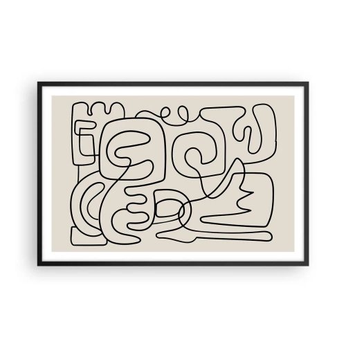 Plakat i sort ramme - På sporet - 91x61 cm