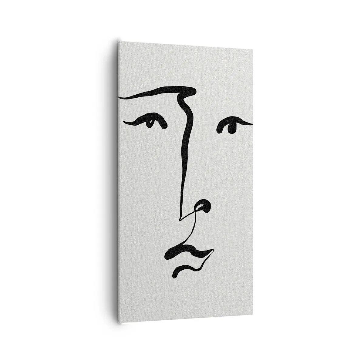 Lærredstryk - Billede på lærred - Portræt i én linje - 65x120 cm