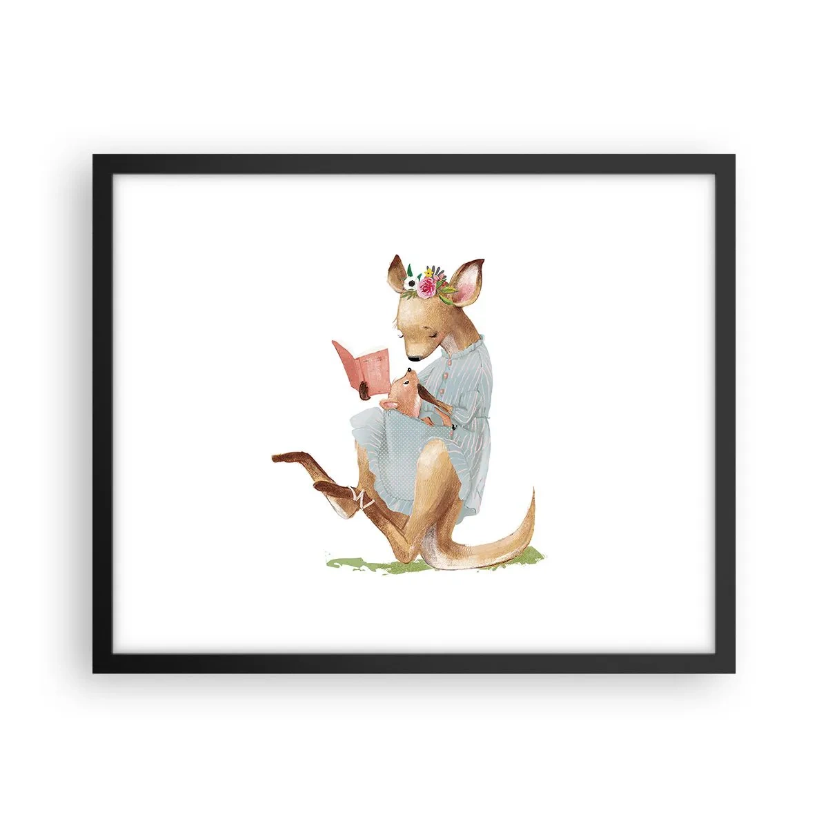 Plakat i sort ramme - Læs for mig, mor - 50x40 cm