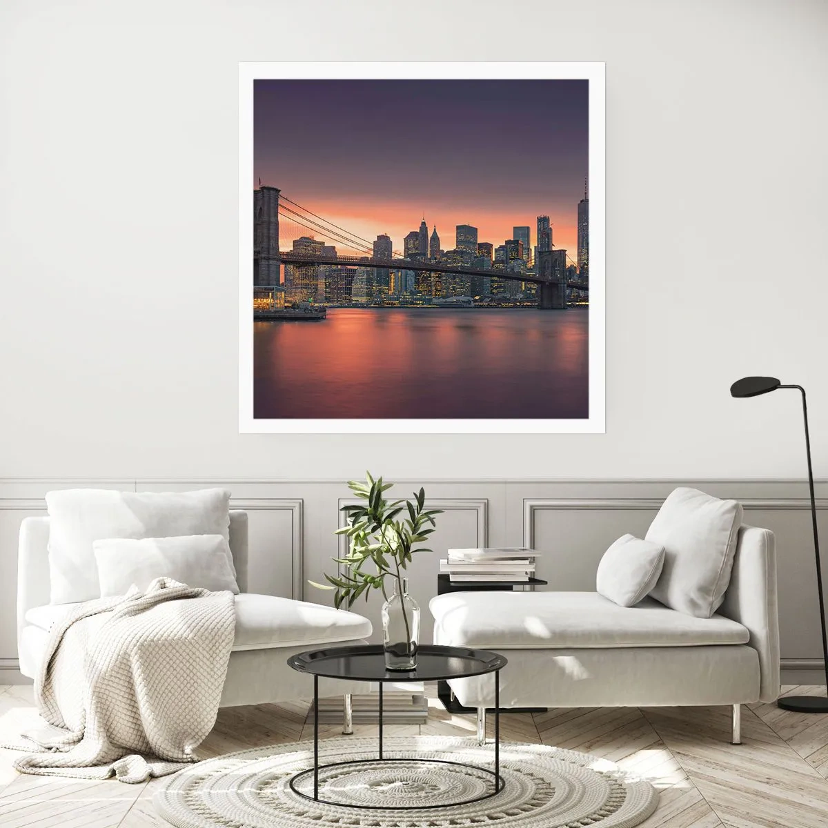 Plakat - Sænket i lilla stilhed - 60x60 cm