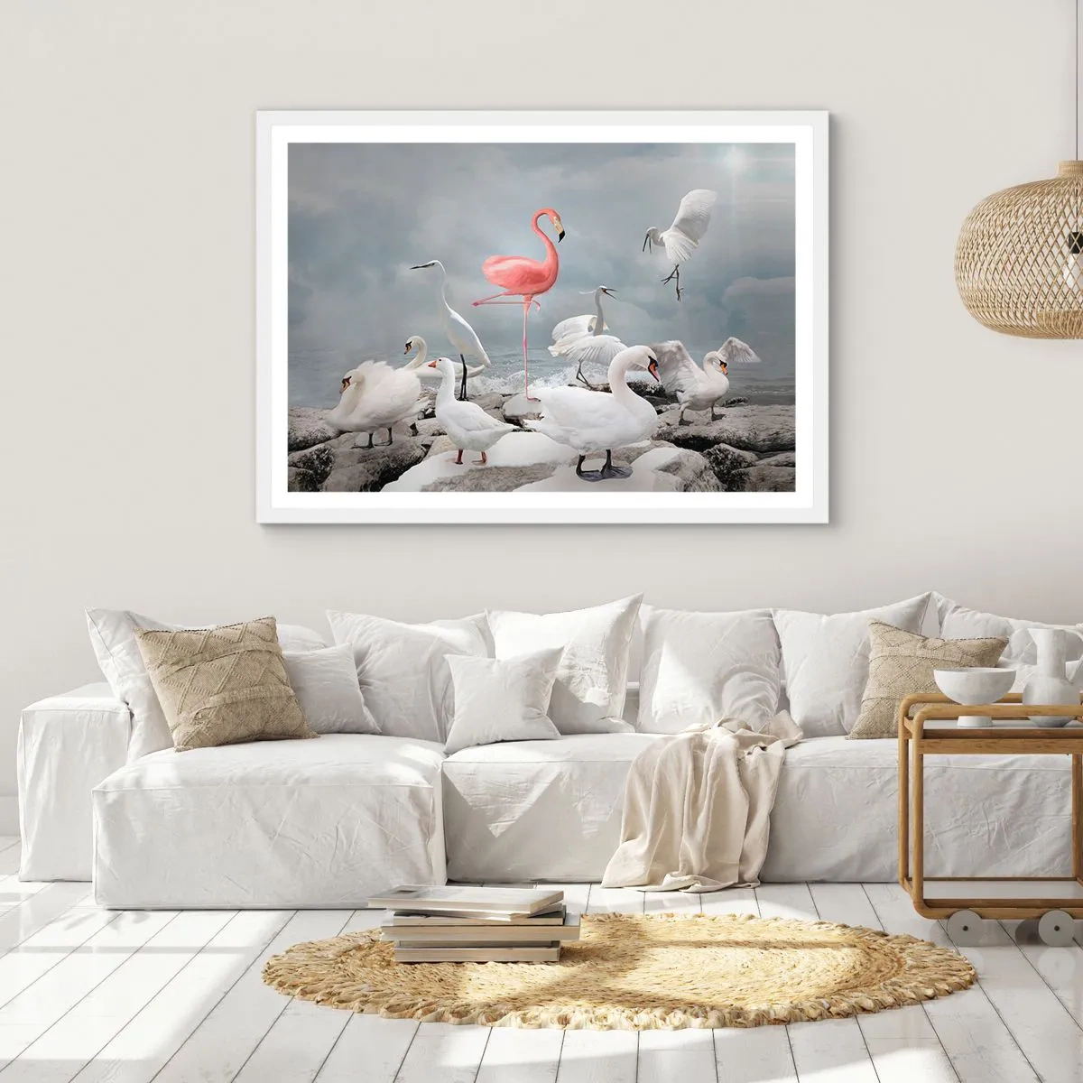 Plakat i hvid ramme - Hvor kommer jeg fra? - 40x30 cm