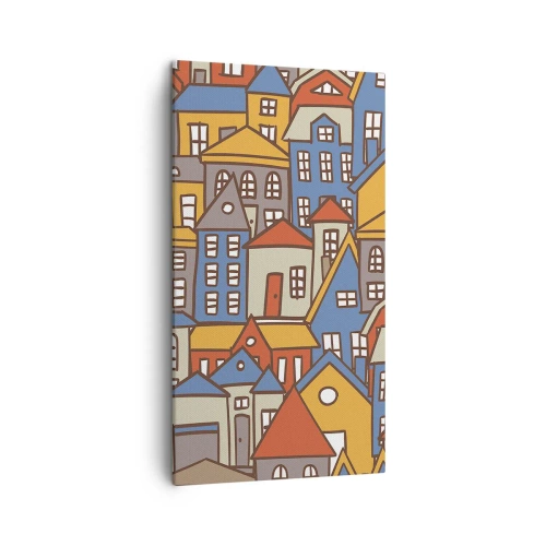 Lærredstryk - Billede på lærred - Bag huset - 45x80 cm