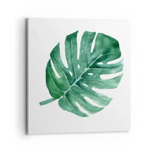 Lærredstryk - Billede på lærred - Grønt koncept - 70x70 cm